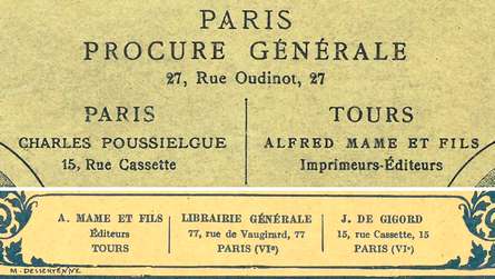 Des maisons d'édition indiquées sur les manuels