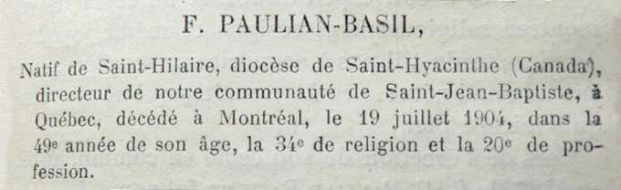 Début d'une notice