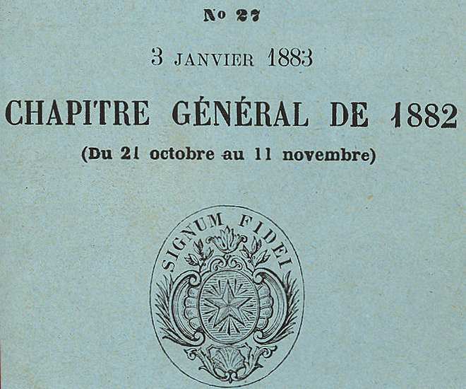 La circulaire du Chapitre de 1882