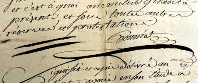 Signature d'acte