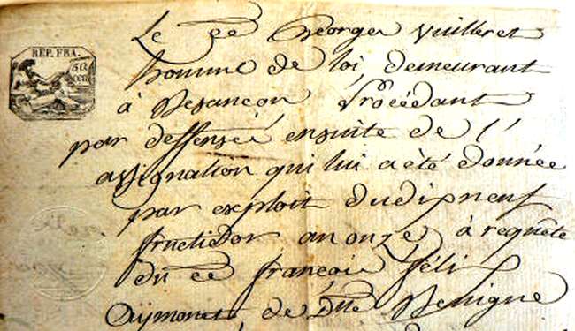 acte avec timbres