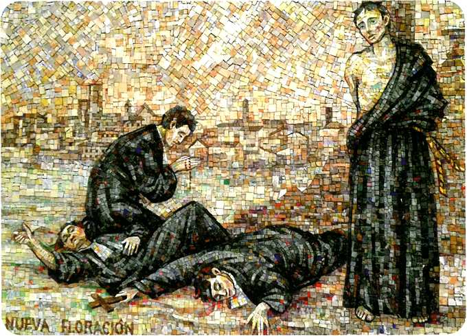 Vies données : mosaique des martyrs à Rome