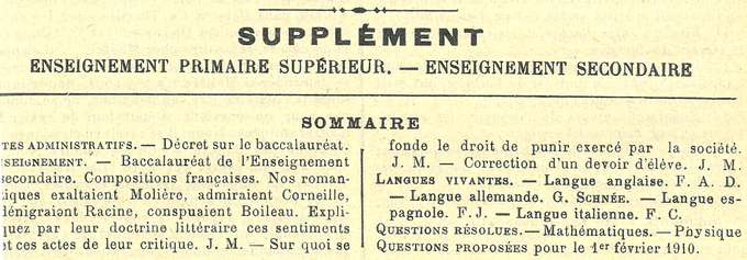 L'Éducation chrétienne : supplément