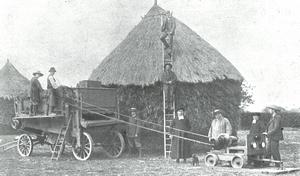 Travaux de moisson et batteuse