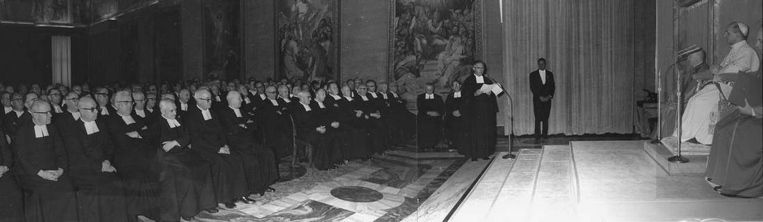 Le Pape Pie XII reçoit les capitulants