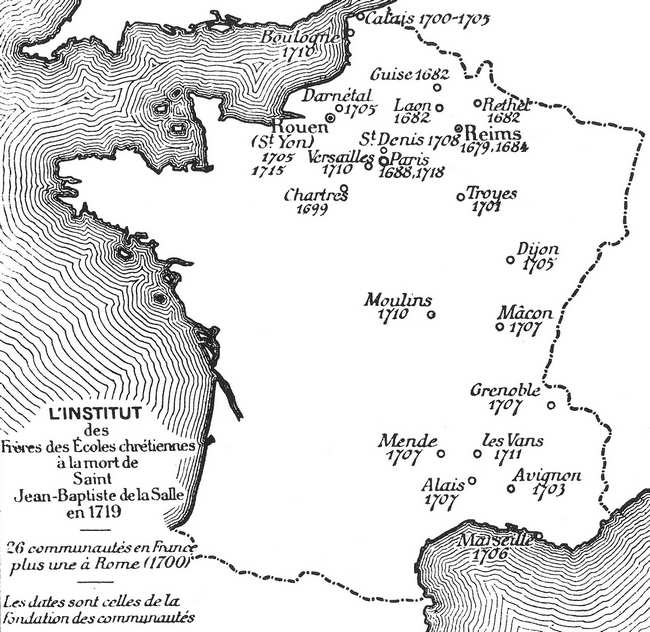 L'institut en 1719