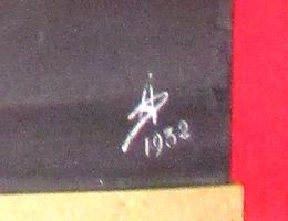 La signatue et la date d'une planche