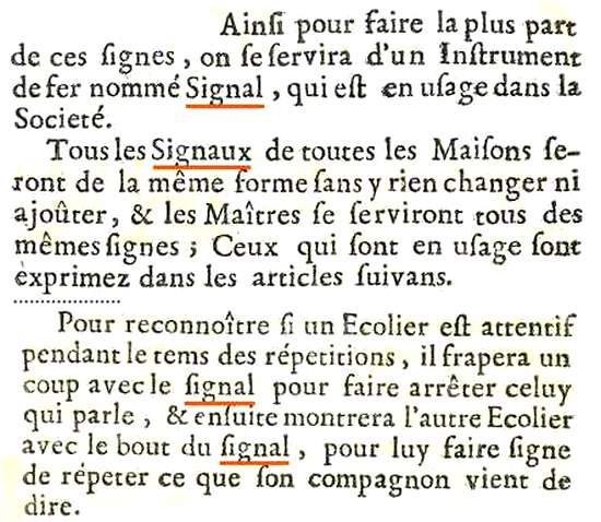 La Conduite des écoles, chapitre II, article 1er