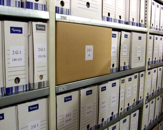 Une partie du fonds d'archives