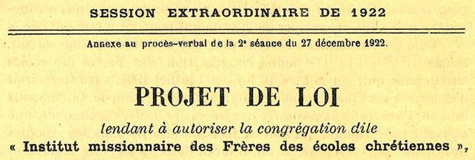 Le projet d'un Institut missionnaire (Cliquez pour agrandir)