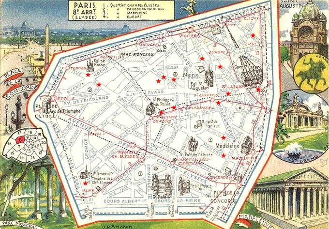 Les implantations d'écoles dans le 8<sup>e</sup> arrondissement