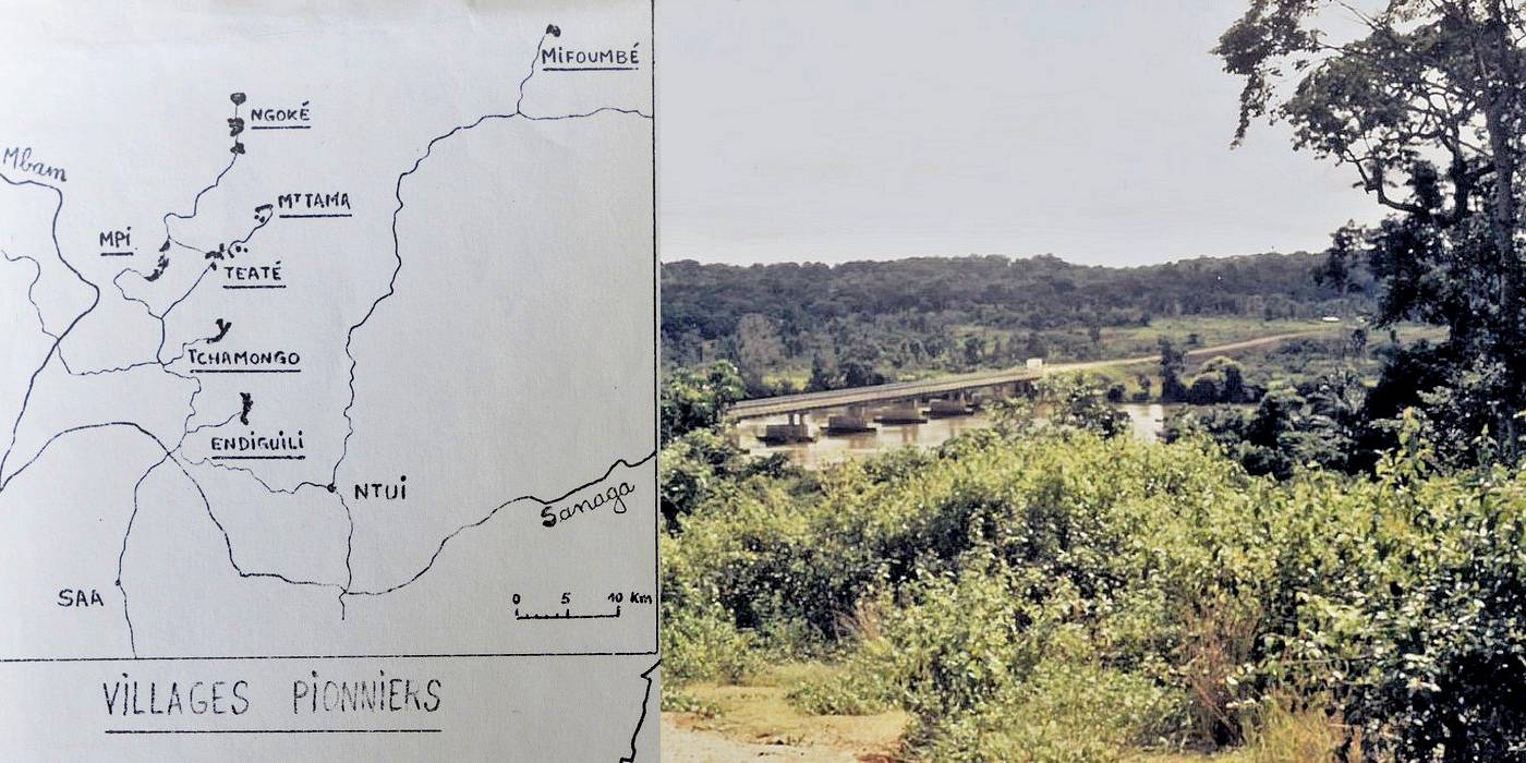 Les villages pionniers près du pont sur la Sanaga
