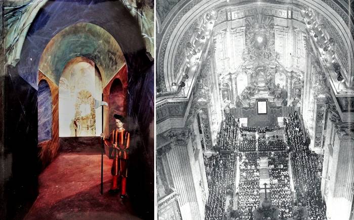 Scène de la "gloire du Bernin" et cérémonie à "Saint-Pierre" de Rome