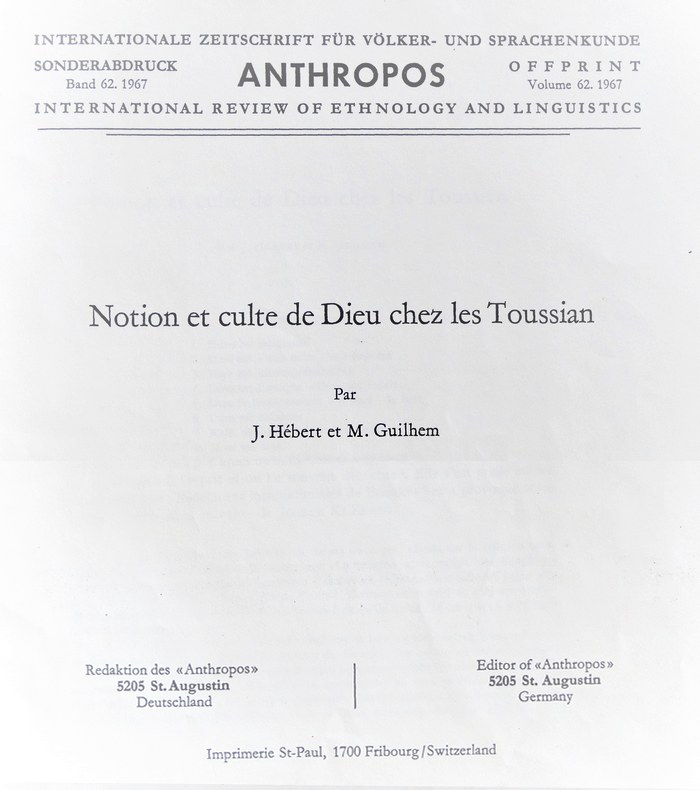 Publication sur les Toussian